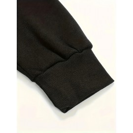 Women'S Casual White Letter Print Sweater Dress - Long Sleeve, Crew Neck, Loose Fit, Machine Washable, Perfect for Fall/Winter, Cozy Pullover Style, Casual Winter Wear | Relaxed Fit Dress | Machine Washable Fabric, Cute Sweaters