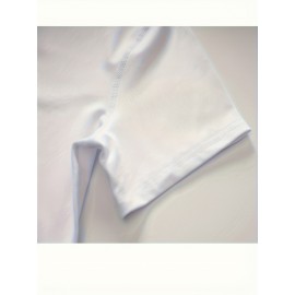 Women'S V-Neck T-Shirt with Left Chest & Sleeve Logo Print, Customizable Personal Design, Soft Breathable Stretch Fabric for Comfortable Movement - Perfect for, Casual Wear, Yoga, Dance & Sports Teams, Comfortable Fit, Durable Construction