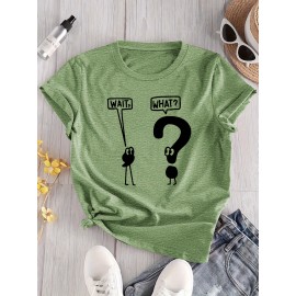 Women's Casual Graphic T-Shirt with 